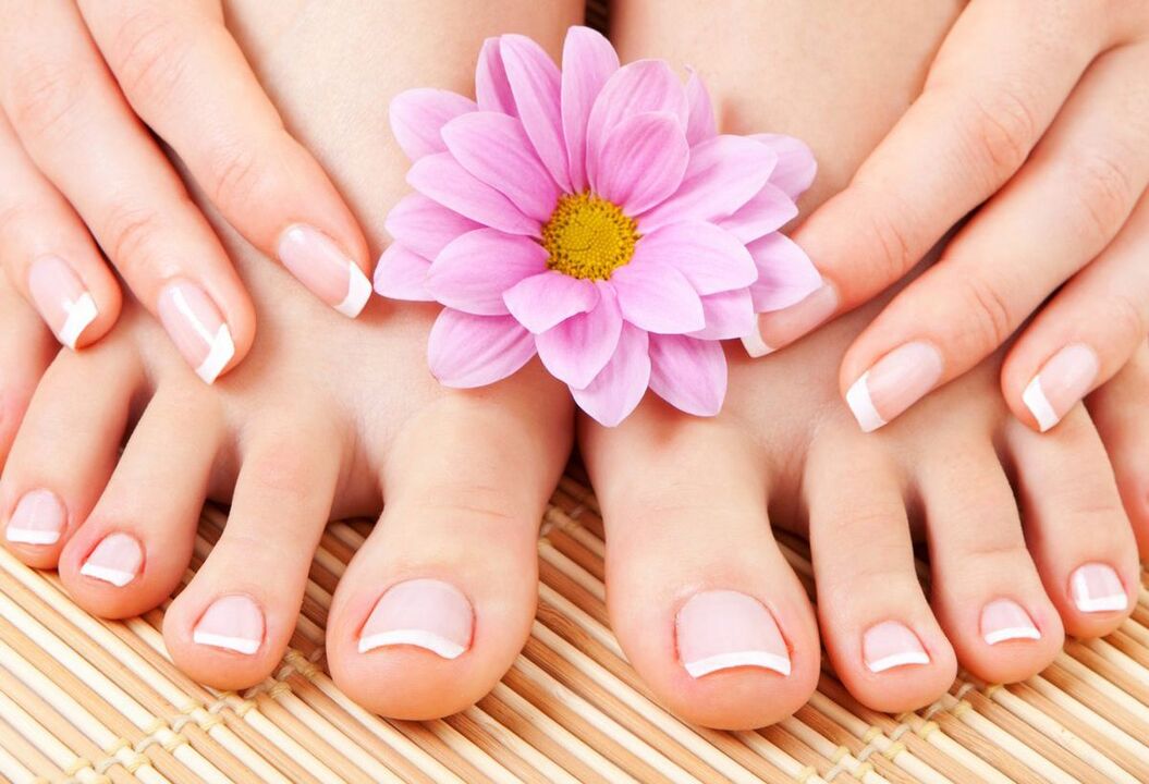 Toenails are carefully cared for